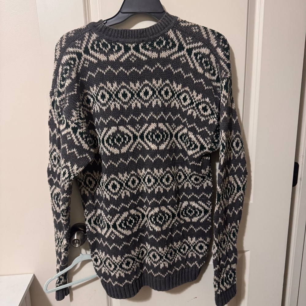 Y2K Abercrombie & Fitch vintage “the big sweater”Crewneck Sweater L / Hong Kong - Picture 2 of 10